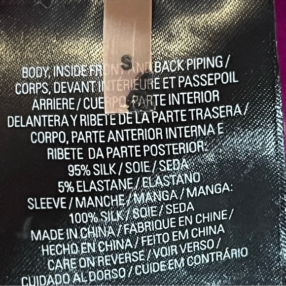 ELIE TAHARI Magenta Silk Top Ruffle Sheer Sleeves Feminine Pretty Small Flowy - Picture 12 of 13